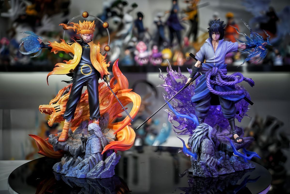 Cosplay Prop Display - Figur Ninja Anime Efek Api Patung