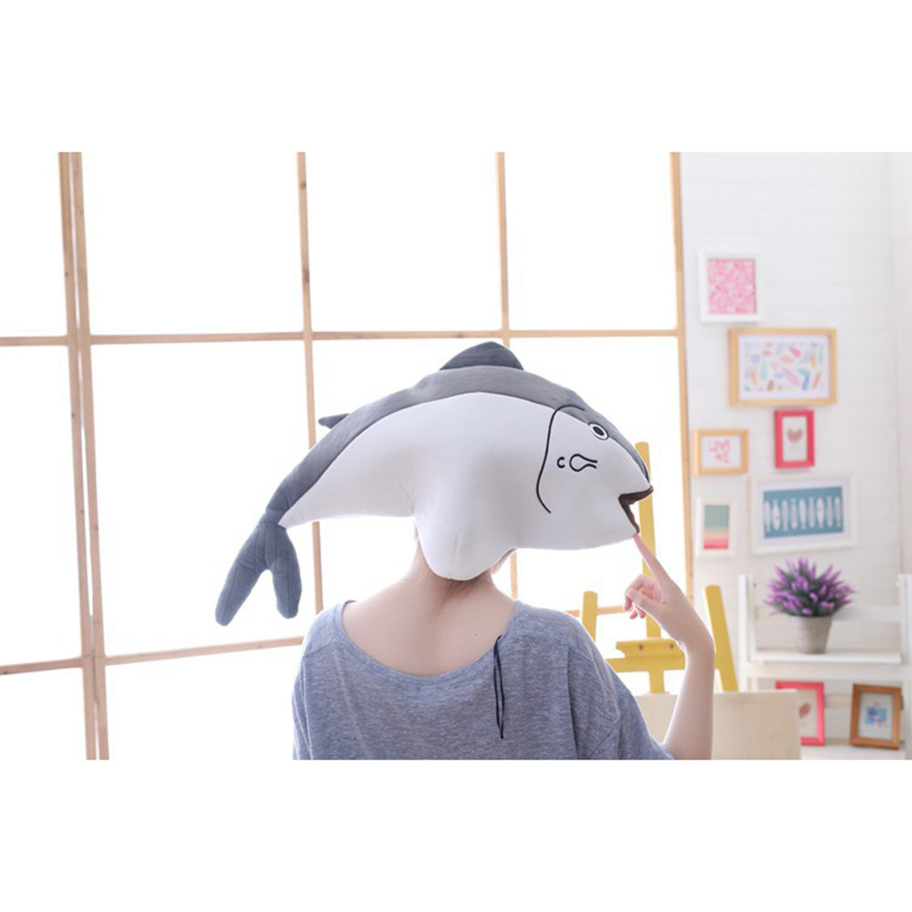 Easy Cosplay Prop - Topi Kepala Ikan Asin yang Hangat,