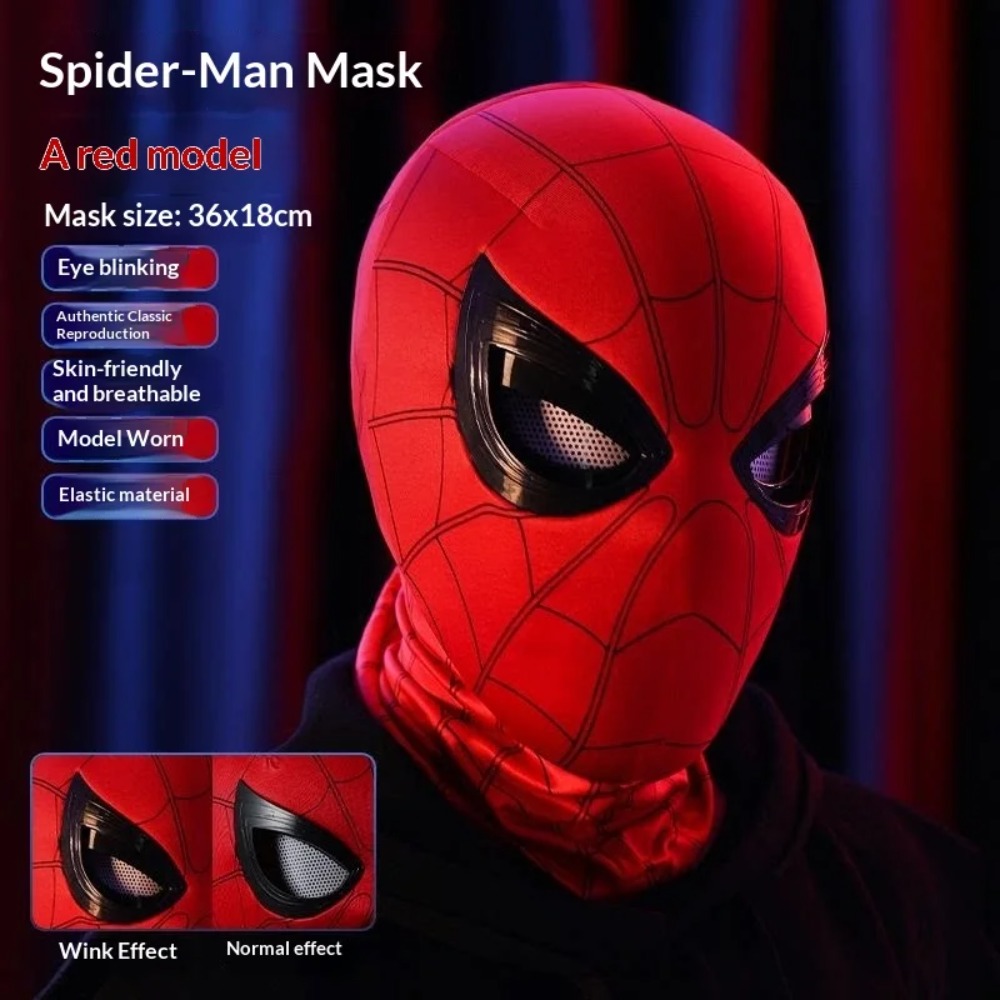 Cosplay Prop Display - Topeng Spider-Man Dengan Mata Yang Dapat