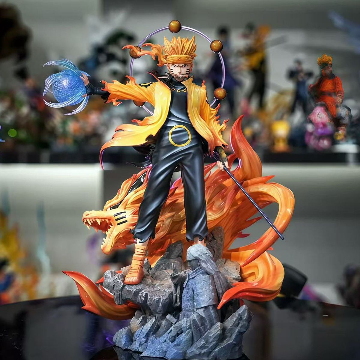 Figur Ninja Anime Efek Api Pat - Cosplay Prop Display ulasan dan harga