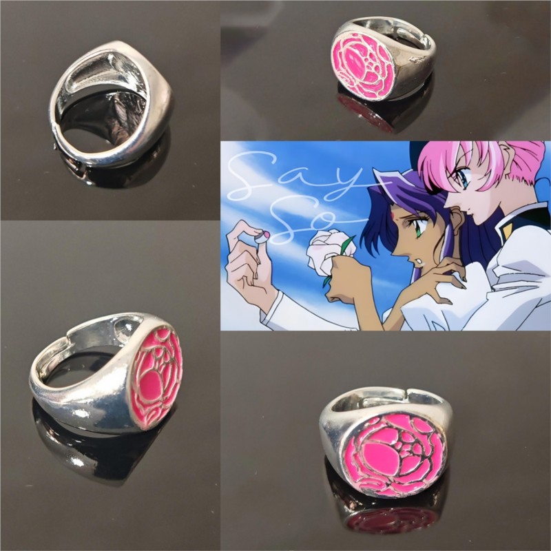 Cincin Mawar Merah Muda Tenjou - Cosplay Prop Diy ulasan dan harga