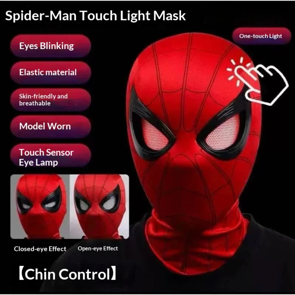 Topeng Spider-Man Dengan Mata  - Cosplay Prop Display ulasan dan harga