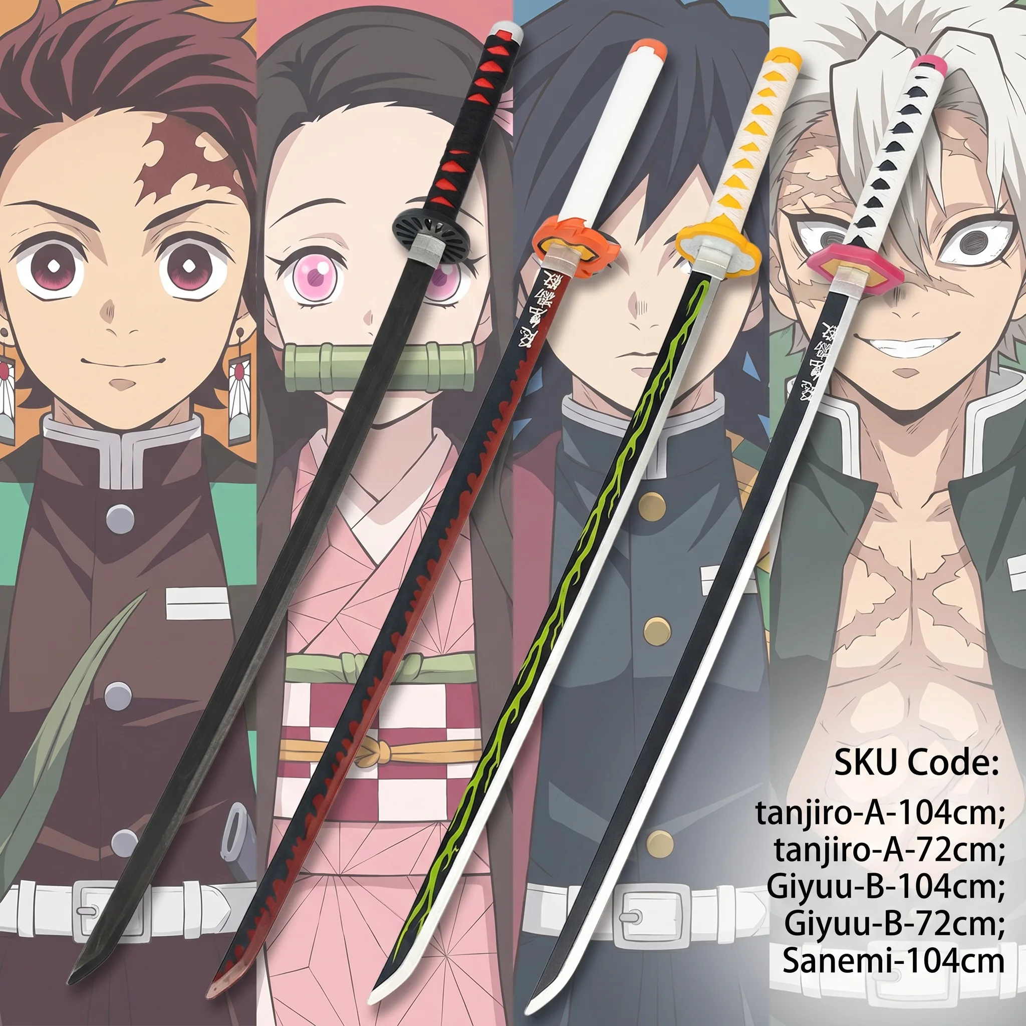 Pedang Anime Demon Slayer Tanj - Cosplay Prop Display ulasan dan harga