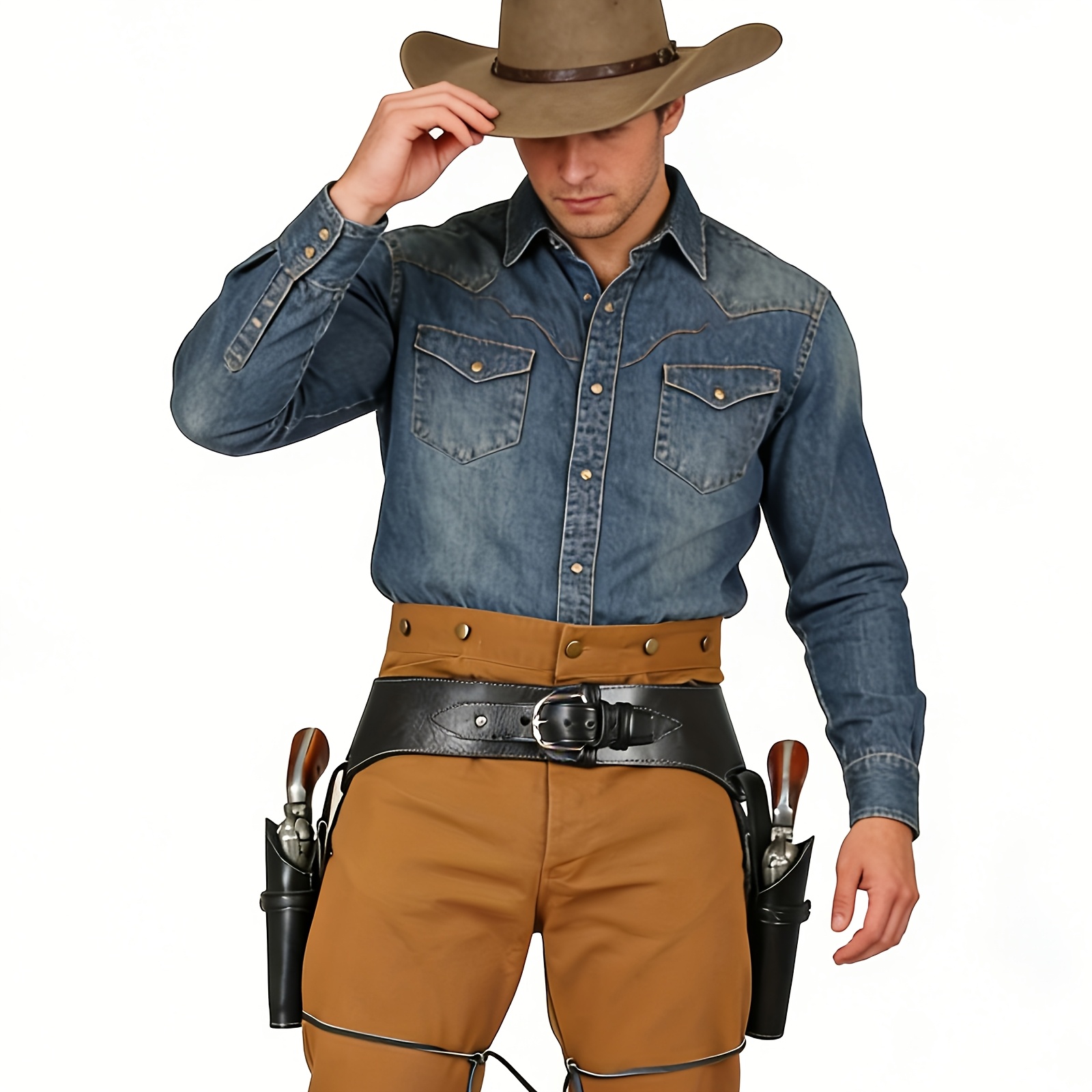 Sarung Pistol Paha Koboi Barat - Cosplay Prop Pistol ulasan dan harga